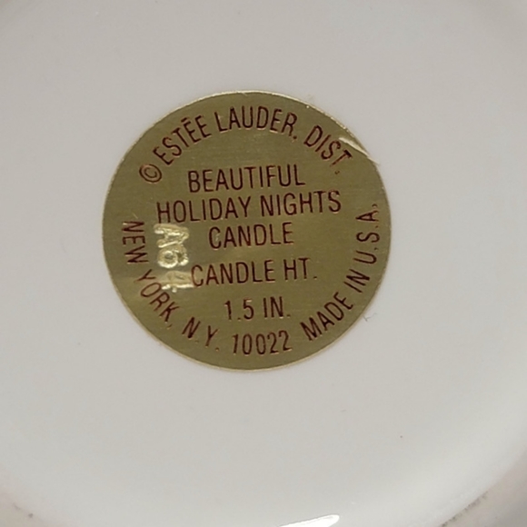 Estee Lauder Beautiful Holiday Night Ceramic Candle, Made in USA - Picture 7 of 15